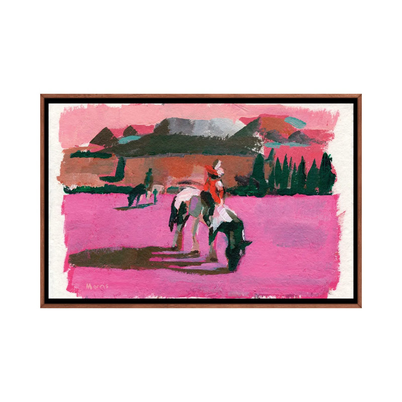 Pink Fields, 45.72 cm H x 66.04 cm W x 4.445 cm D, Classic Wood