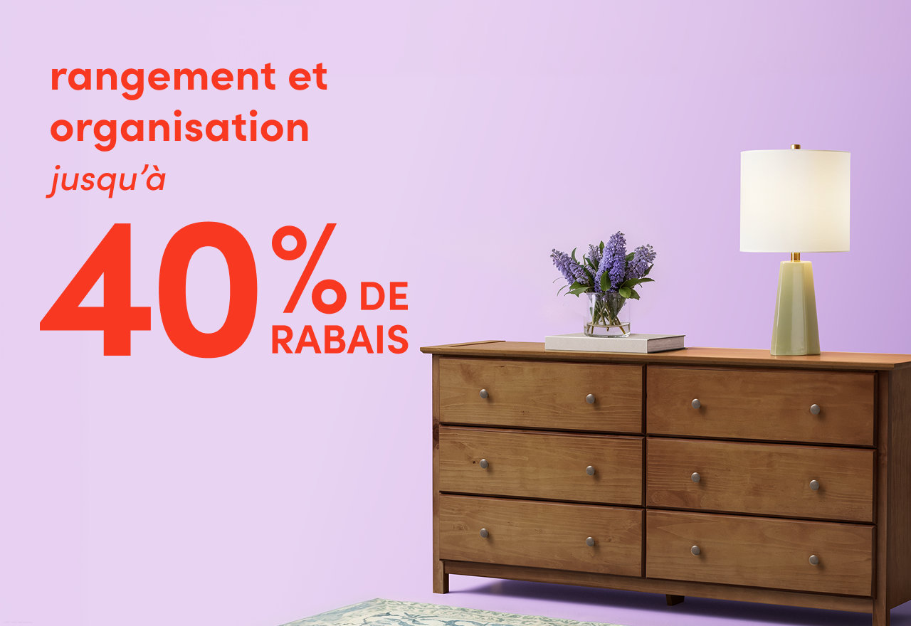 rangement et organisation en solde