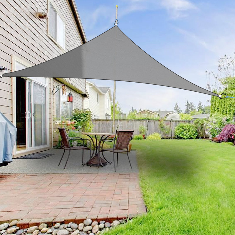 Drummans 2m x 2m x 2m Triangular Sun Shade Sail, Anthracite