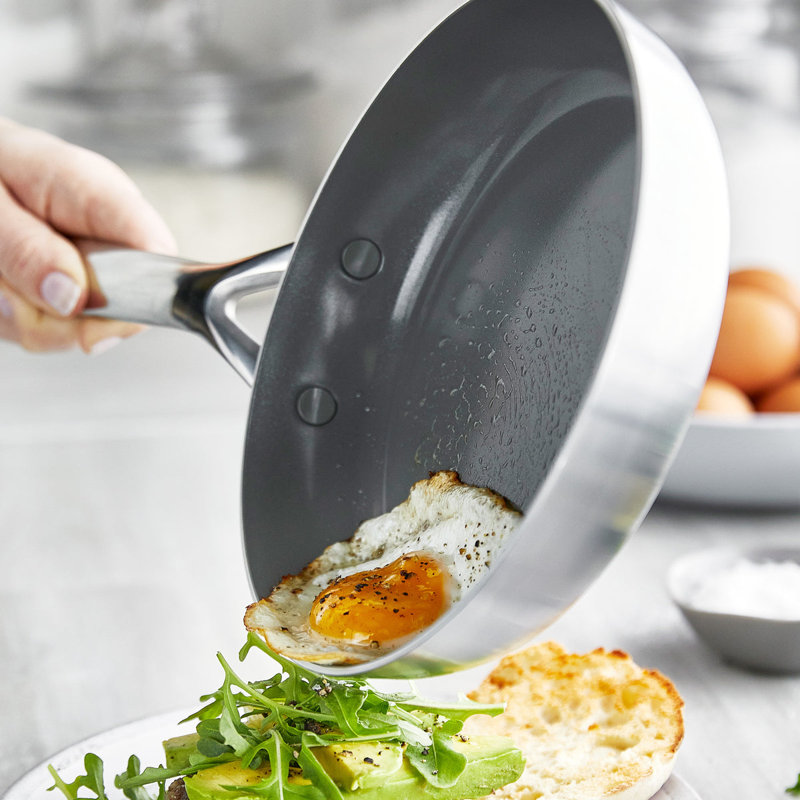 GreenPan GP5 Stainless Steel Healthy Ceramic Nonstick 8" Fry Pan