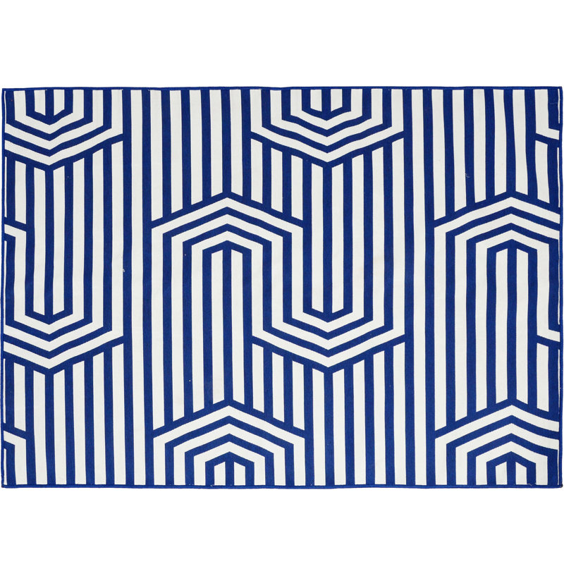 Tapis intérieur/extérieur bleu Cagle