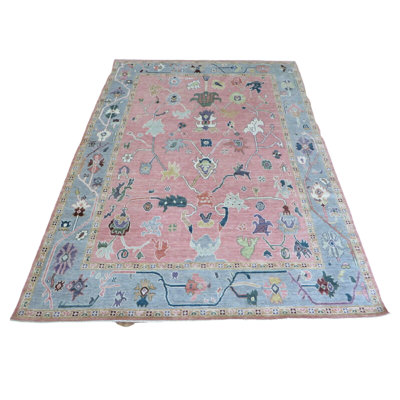 Tapis unique rose de 8 pi 10 po x 12 pi 1 po