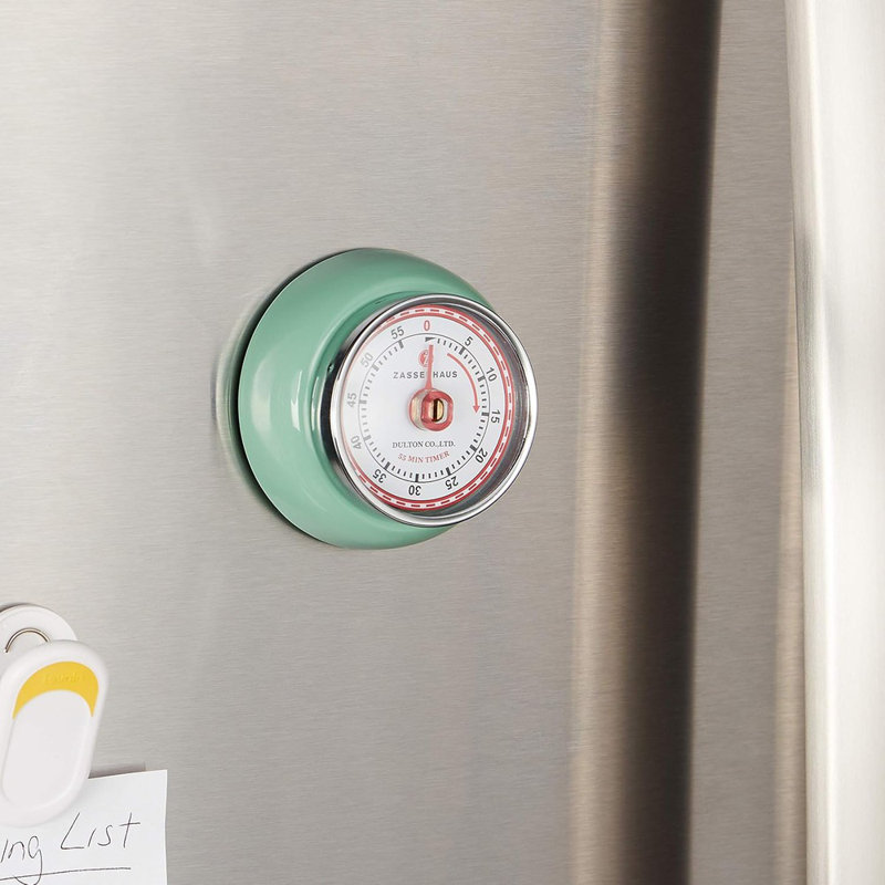 Zassenhaus Retro Kitchen Timer, Mint Green