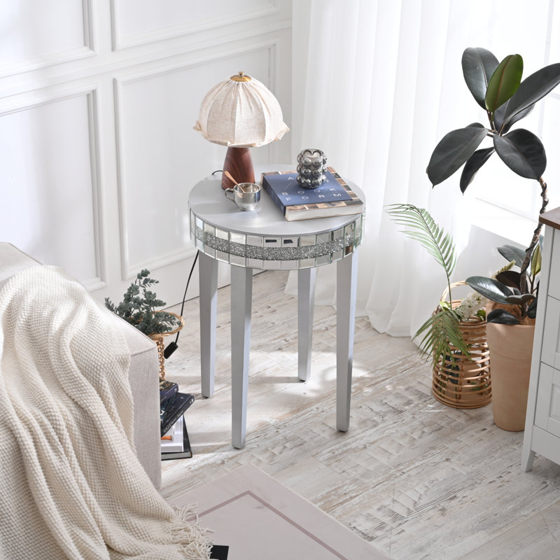 Table de petit déjeuner à miroir ronde Artisanal