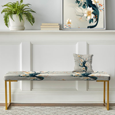 Banc rembourré or Zen Elegance