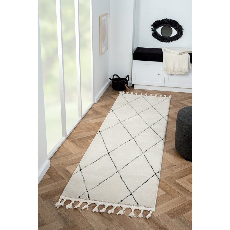 Charm Tapis white Rug, Runner 80 x 250 cm