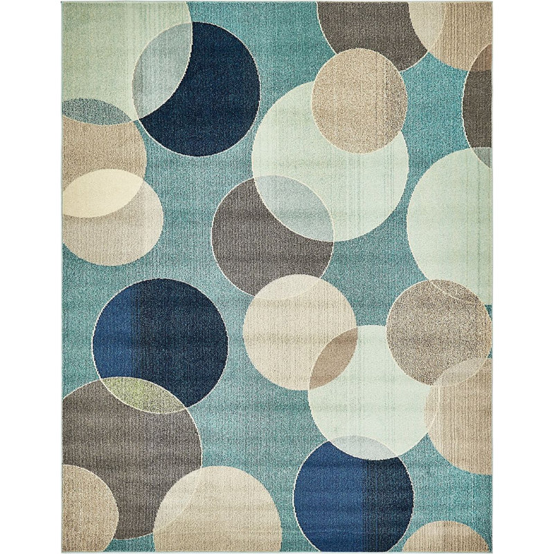 Dews Washable Geometric Indoor Rug, Rectangle 8' x 10'