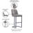 Serena Modern Vegan Leather Upholstered Metal Counter Stool in Taupe-97344301-97344305