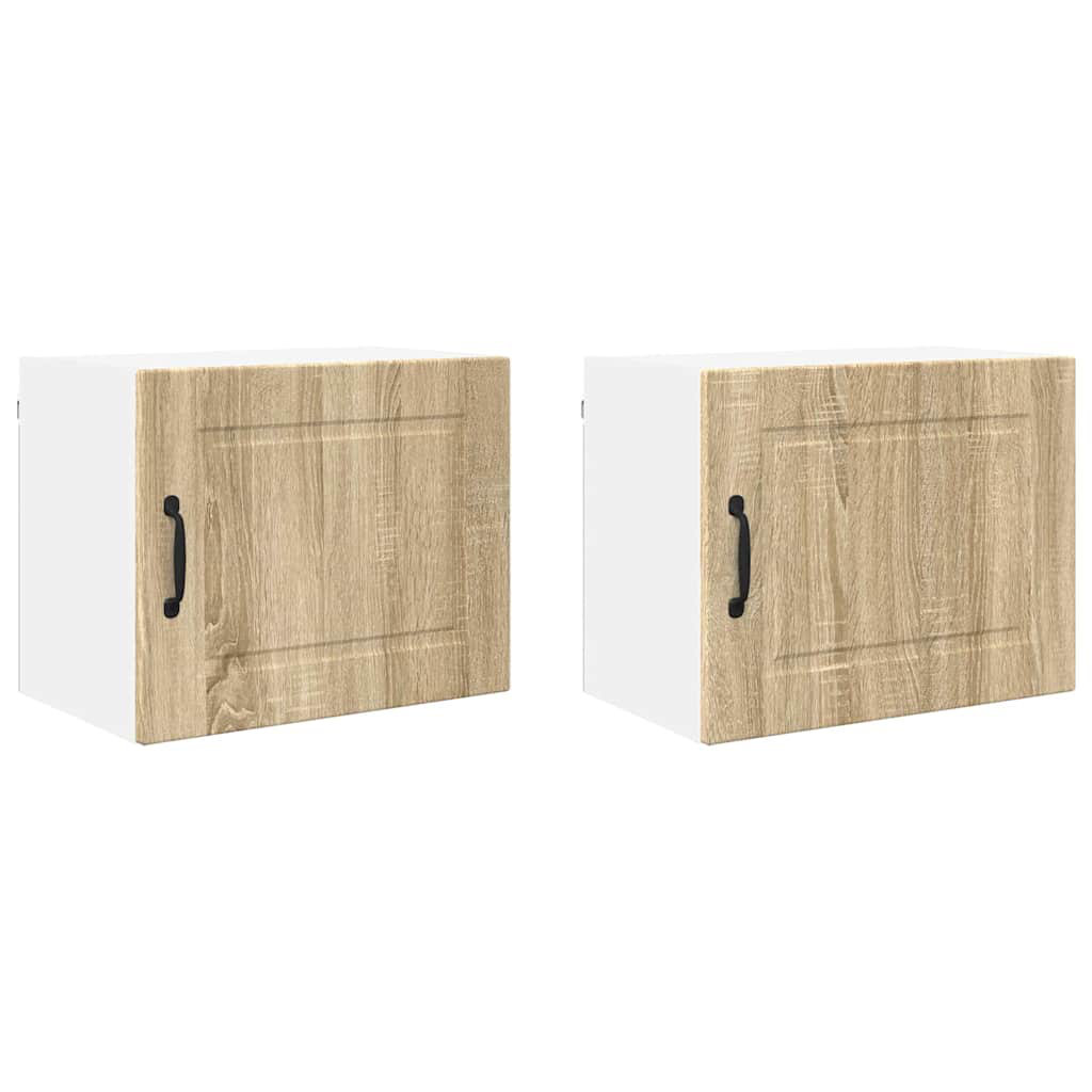 Vidaxl Kitchen Wall Cabinet 2 Pcs Concrete Grey 50 X 31 X 40 Cm