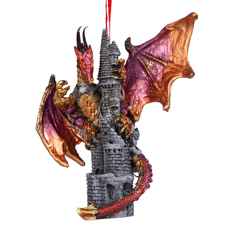 11.5cm Handmade Resin Dragon Hanging Figurine Ornament
