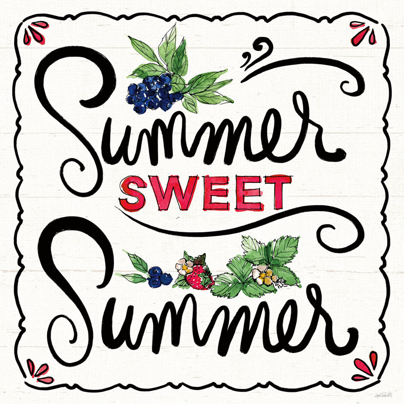 «Loert Sweet Summer V» sur toile par Anne Tavoletti, H 36 po x l 36 po