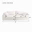 Canapé modulaire modulaire rembourré en duvet modulaire 80 "pour le salon, housses de coussins amovibles 2 places