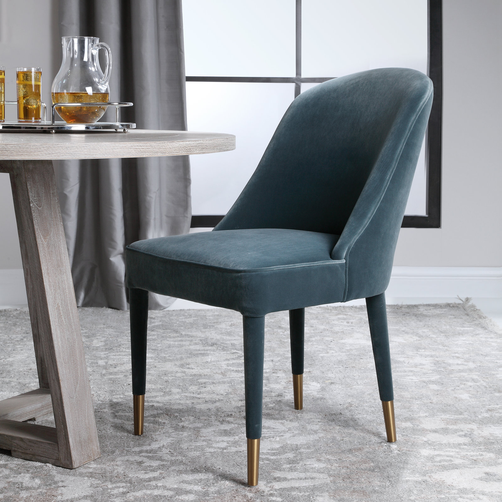 Belhaven Upholstered Parsons Chair, Blue