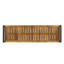 Banc en bois avec supports en fer d'une largeur de 53,7 po non durable