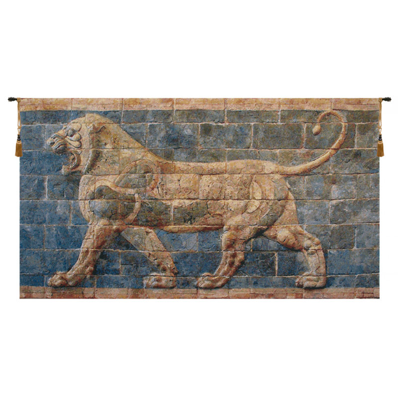 Belgian Loom Woven Cotton Blend Wall Hanging, 32" H x 56" W