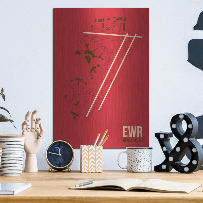 "EWR" par O8 à gauche, H 16 po x l 12 po