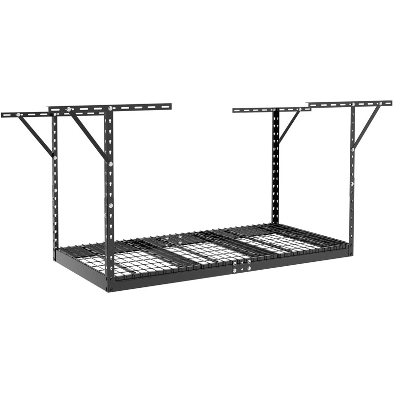Support à hauteur réglable en métal Naidaly, H 40 po x l 72 po x P 36 po, Noir