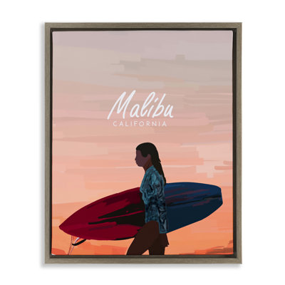 «Malibu Surfer Girl», art mural encadré par Amelia Noyes