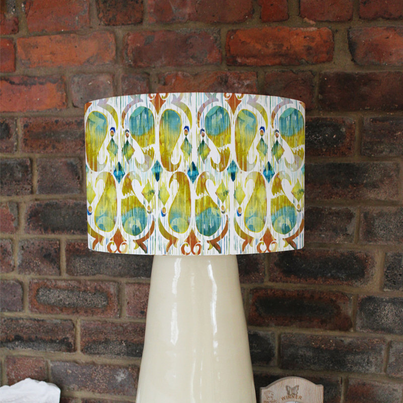 Cotton Drum Lamp Shade ( Uno ), 22cm H x 25cm W x 25cm D