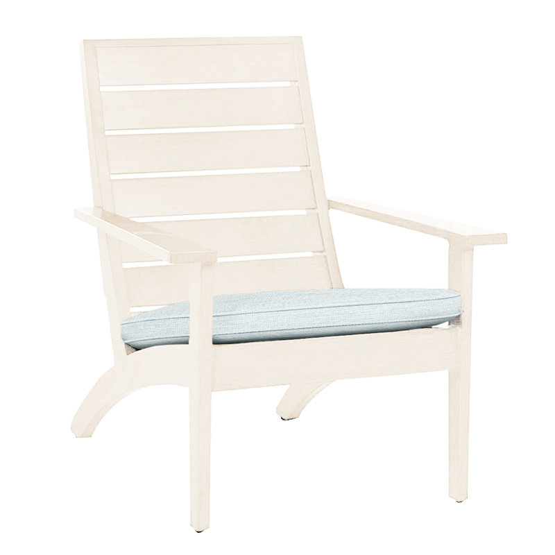 Kennebunkport Aluminum Adirondack Chair - Chalk, Welt, Chalk, Paper Sky