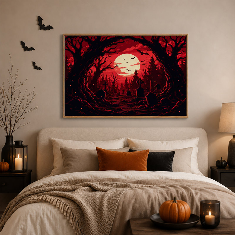 Art mural sur toile d'Halloween, 24"H x36"W