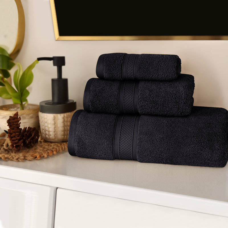 Ensemble de serviettes de salle de bain Menelaus, Noir