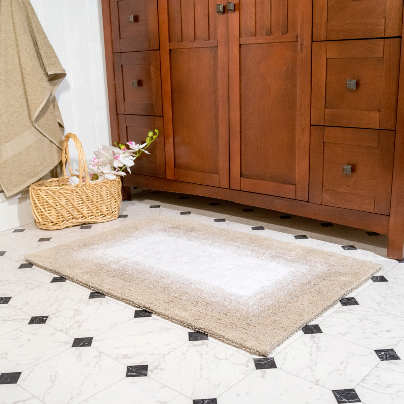 Ensemble de tapis de bain Zenda Crofoot, Blanc / beige pâle
