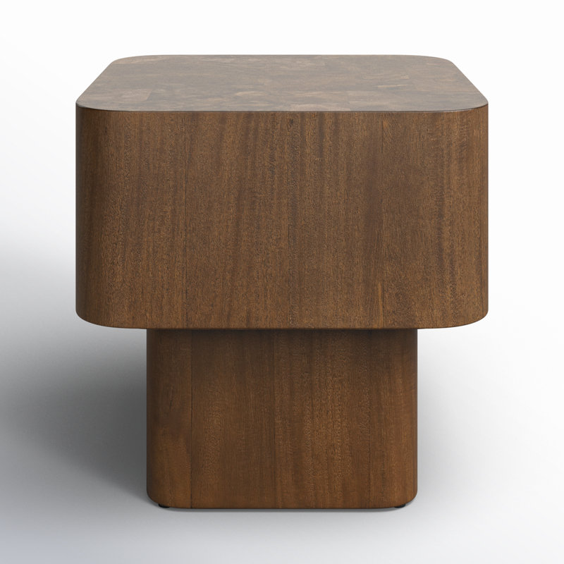 Blanco End Table, Warm Umber Burl