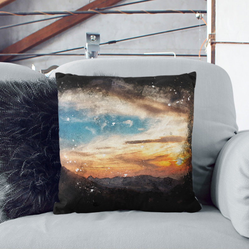 Square Cushion, 40cm H x 40cm W x 15cm D, Black