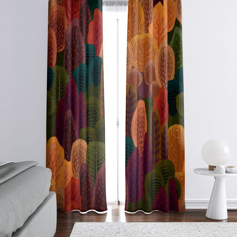 Bullington Semi Sheer Curtain Pair, 40" W x 52" L
