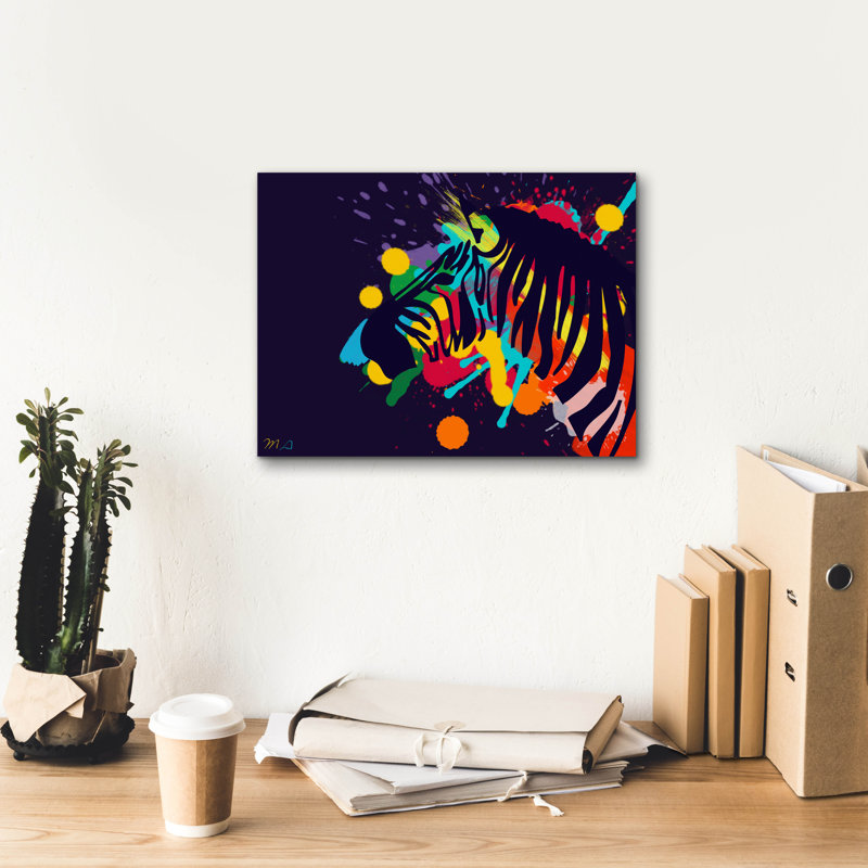 'Zebra' by Mark Ashkenazi Canvas Wall Art, 12" H x 16" W x 0.75" D