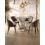Glass Top Metal Base Dining Table