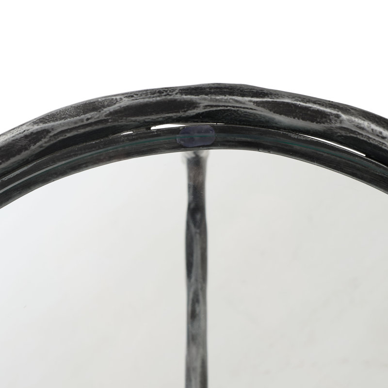 Evelynn End Table, Silver, Clear