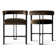 Colrain 24" Upholstered Velvet Solid Back Counter Stool