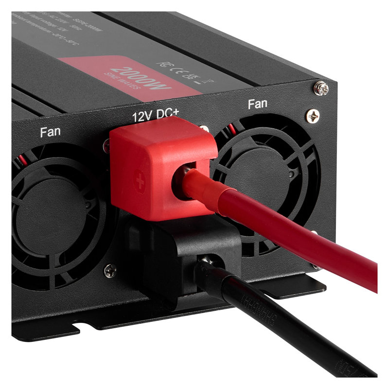 Onduleur à onde sinusoïdale pure 2000 W, convertisseur DC 12V à AC 120V avec télécommande et écran LCD, générateur solaire à 5 ports pour véhicule récréatif, camion et secours d'urgence à domicile