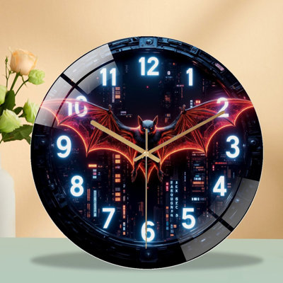 Horloge murale Neon Bat