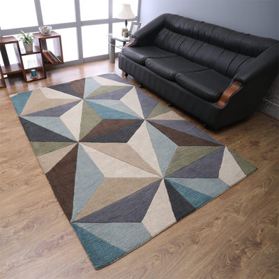 Patchway HAND TUFTED WOOL ECO-FRIENDLY AREA RUGS - Multicolor | Geometric Design