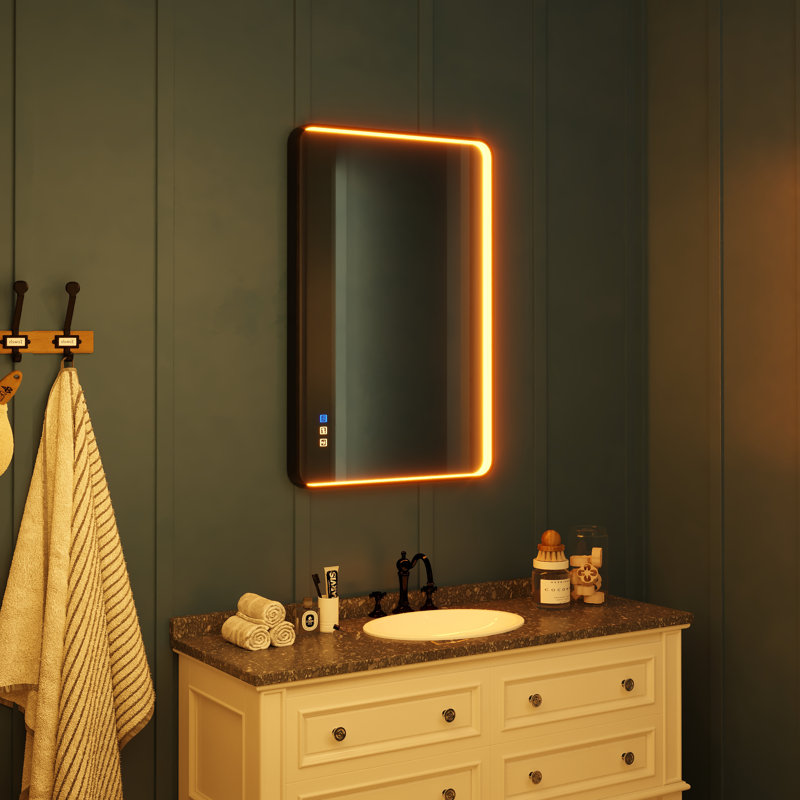 Miroir de salle de bain mural, 24 po x 36 po, Rectangle