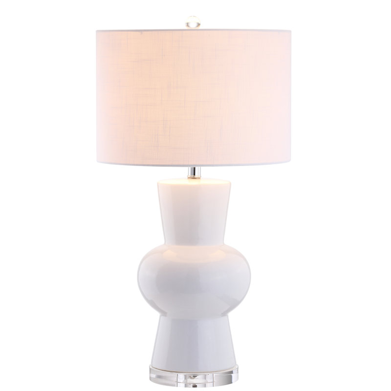 Claunch Ceramic Table Lamp, White