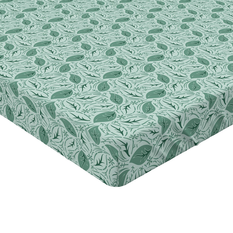 Drap-housse Ambesonne, Drap-housse simple TG, Amande, vert, vert laurier / floral