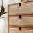 Simple Rattan Woven Solid Wood Porch Cabinet Accent Chest