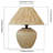 Vintage Beige Ceramic Table Lamp With 12.99 Inch Paper Raffia Shade, Plug-In