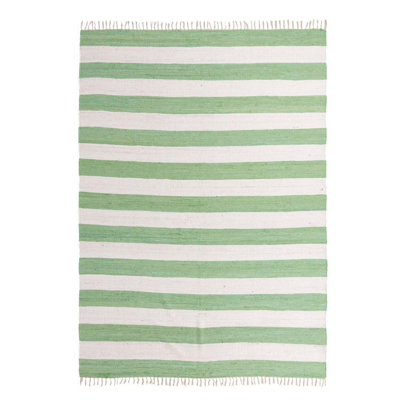 Calin Cotton Striped Indoor Rug, Rectangle 9' x 12'