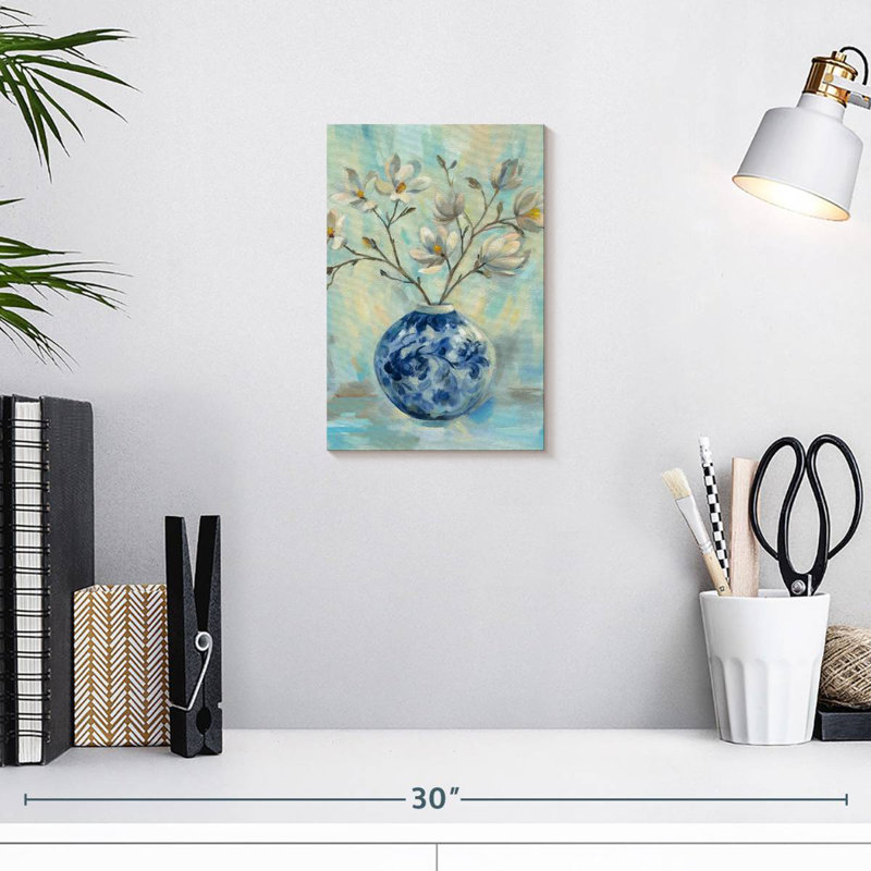 Harnek chinoiserie et branches, H 12 po x l 8 po