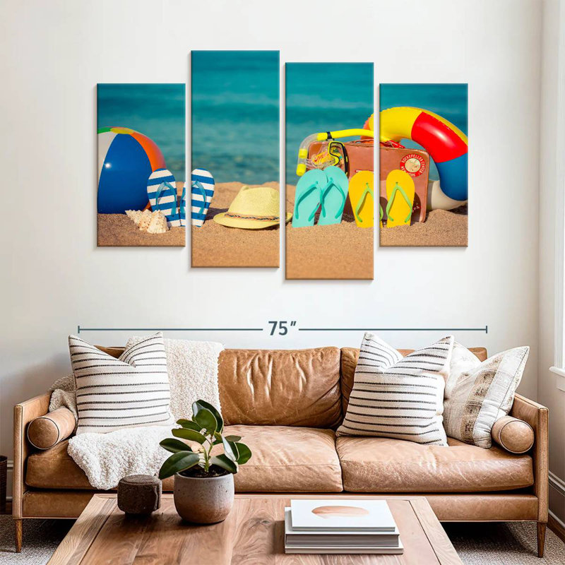 Beach Summer Essentials, 42" H x 68" W