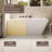 CASAINC 59"x 28" White Freestanding Solid Surface Soaking Bathtub