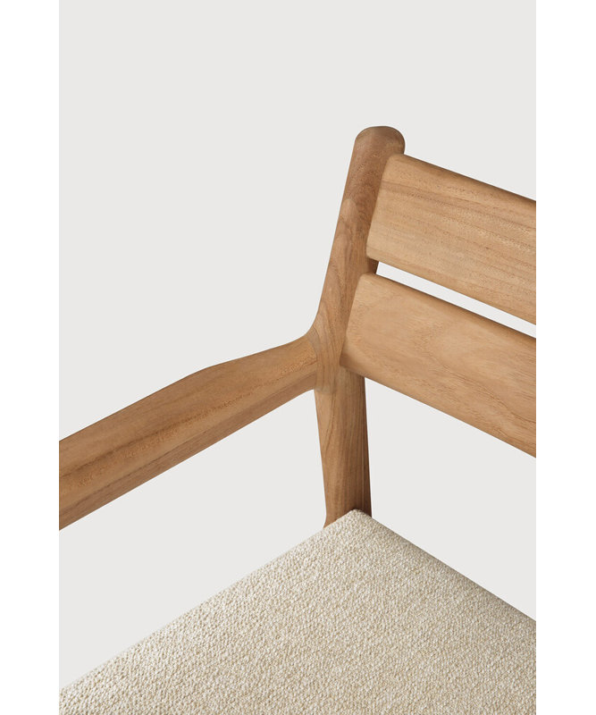 Jack Outdoor Teak Dining Armchair, Natural