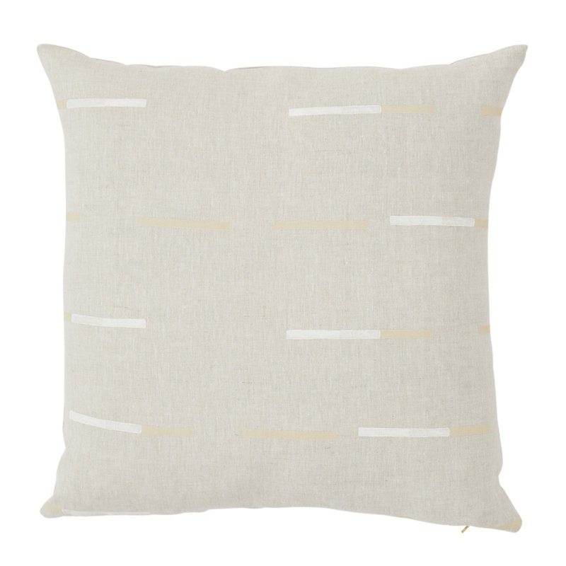 Coussin Schumacher x Caroline Z Hurley, Jaune / Blanc
