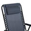 Chaise berçante de patio grise, bistro pliant d'extérieur 3 pièces avec café en verre trempé gris, pour chaises de patio, de terrasse, de jardin et dessus