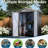 Gray 5x3 Ft Metal Outdoor Storage Shed With Peaked Roof And Lockable Door, Efficient For Storing Daily Items Bikes, Multi - Function Tool In Gray, Waterproof , Suitable Balcony Courtyard Corners,